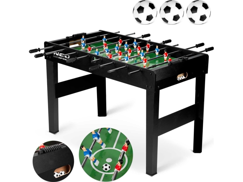 Neo-Sport jalkapallopöytä, musta 118x61x79 cm (NS-805)