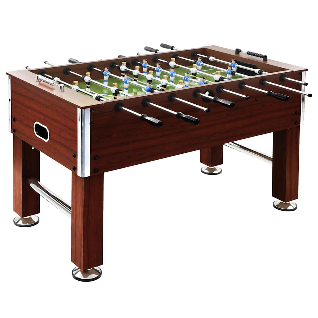 vidaXL Pöytäjalkapallo teräs 60 kg 140x74,5x87,5 cm ruskea