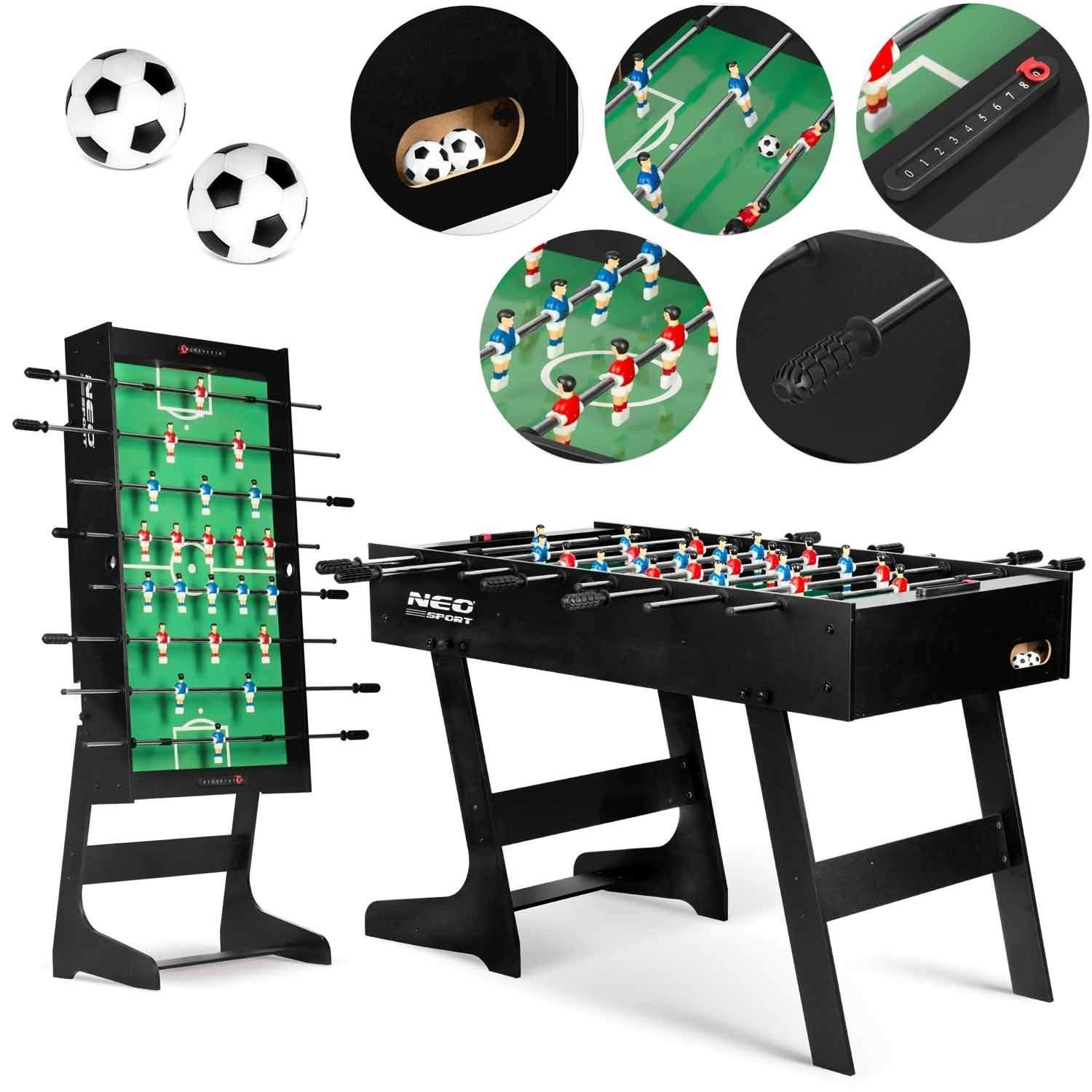 Neosport jalkapallopöytä 121 x 61 x 80 cm NS-803 musta