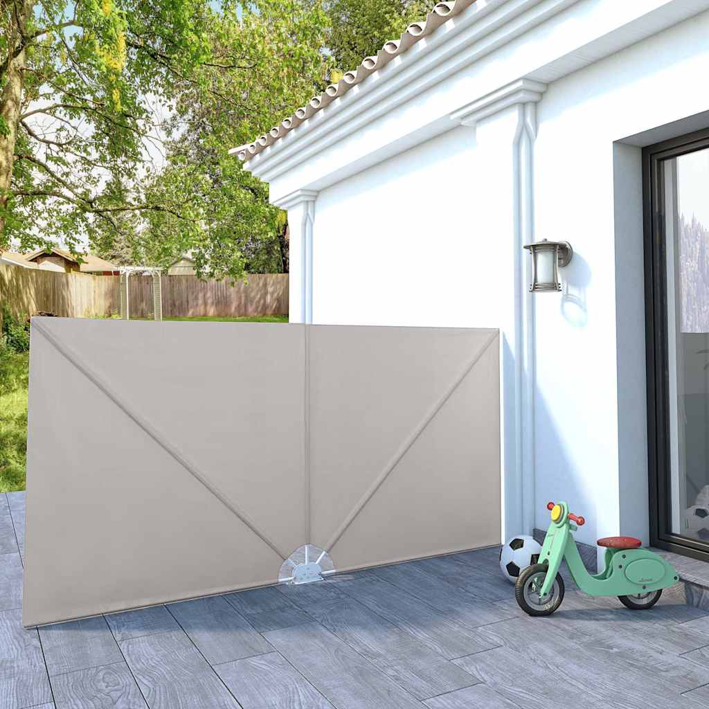 vidaXL Kokoontaittuva terassin sivumarkiisi kerma 300x150 cm