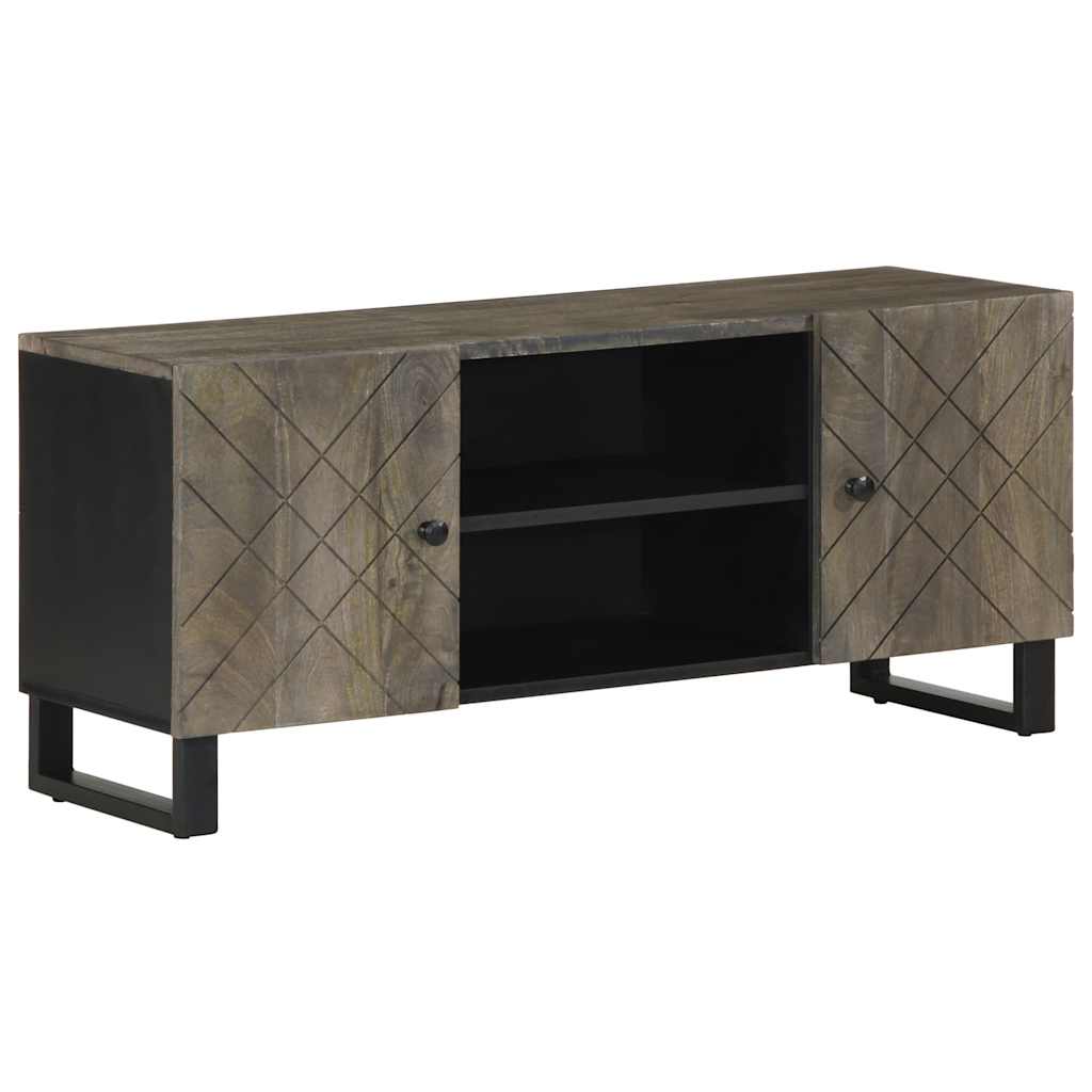vidaXL TV-taso musta 105x33x46 cm täysi mangopuu
