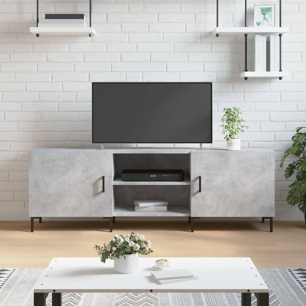 vidaXL TV-taso betoninharmaa 150x30x50 cm tekninen puu